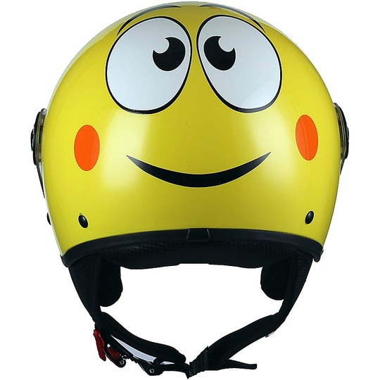 Demi-Jet Motorcycle Helmet Domed Visor BHR 801 Smile