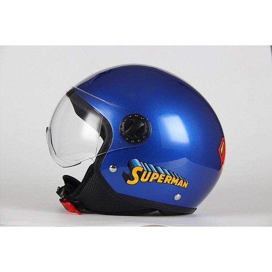 Demi-Jet Motorcycle Helmet Domed Visor BHR 801 Superman