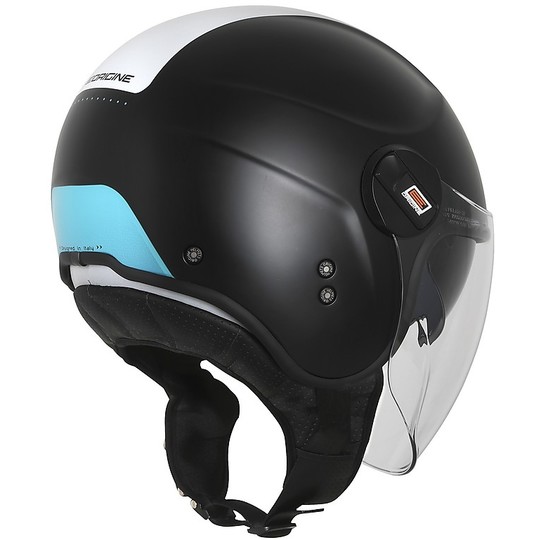 Demi-Jet Motorcycle Helmet Double Visor Origin ALPHA NEXT White Blue Matt Black