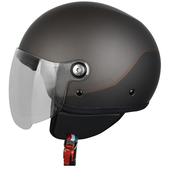 Demi-Jet Motorcycle Helmet Origin Mio Twin Matt Brown