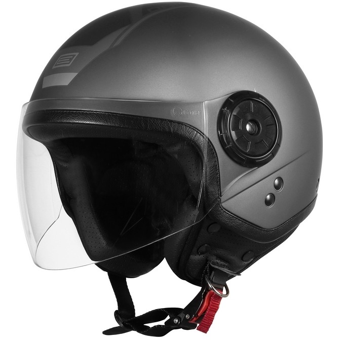 Demi-Jet Motorcycle Helmet Origin NEON SCOOP Matt Titanium Black