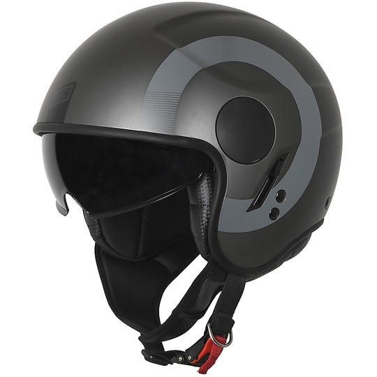 Demi-Jet Motorcycle Helmet Origin SIERRA ROUND Matt Black Titanium