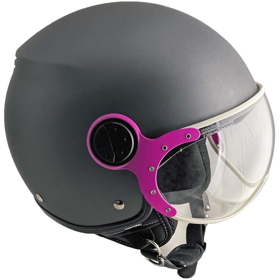 Demi-Jet Motorcycle Helmet Shaped Visor Ska-P 1LS METROPOLI LEI Satin Anthracite