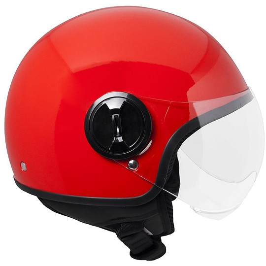 Demi-Jet Motorcycle Helmet Ska-P 1WH WOLLI Red Metal