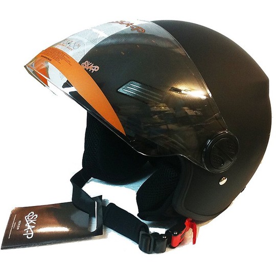 Demi Jet Motorcycle Helmet Ska-P Black Urban Wheel