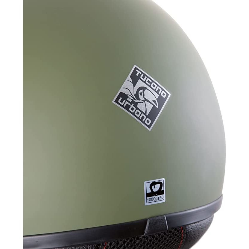 Demi-Jet Motorcycle Helmet Tucano Urbano EL JETTIN Green Airborne Opaque