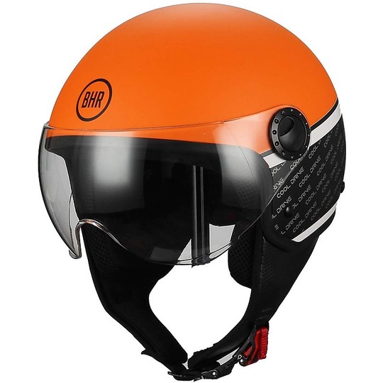 Demi-Jet Motorradhelm Domed Visier BHR 801 Cool Drive Orange