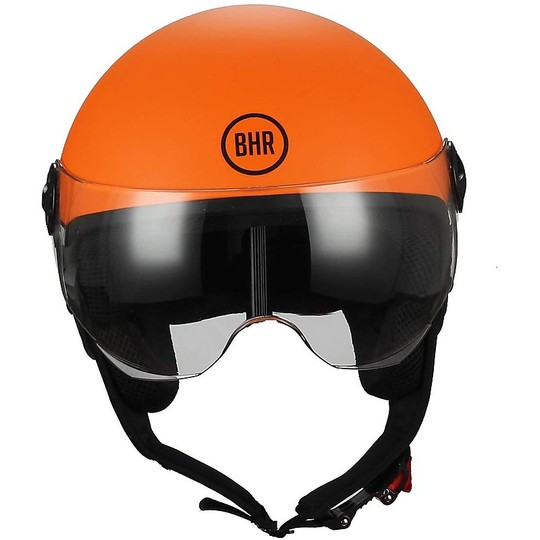 Demi-Jet Motorradhelm Domed Visier BHR 801 Cool Drive Orange
