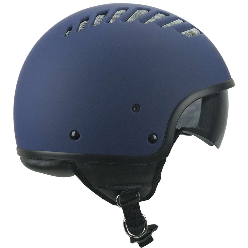 Demi-Jet Ska-P 1T TIKI MONO motorcycle helmet Matt Blue Silver Network
