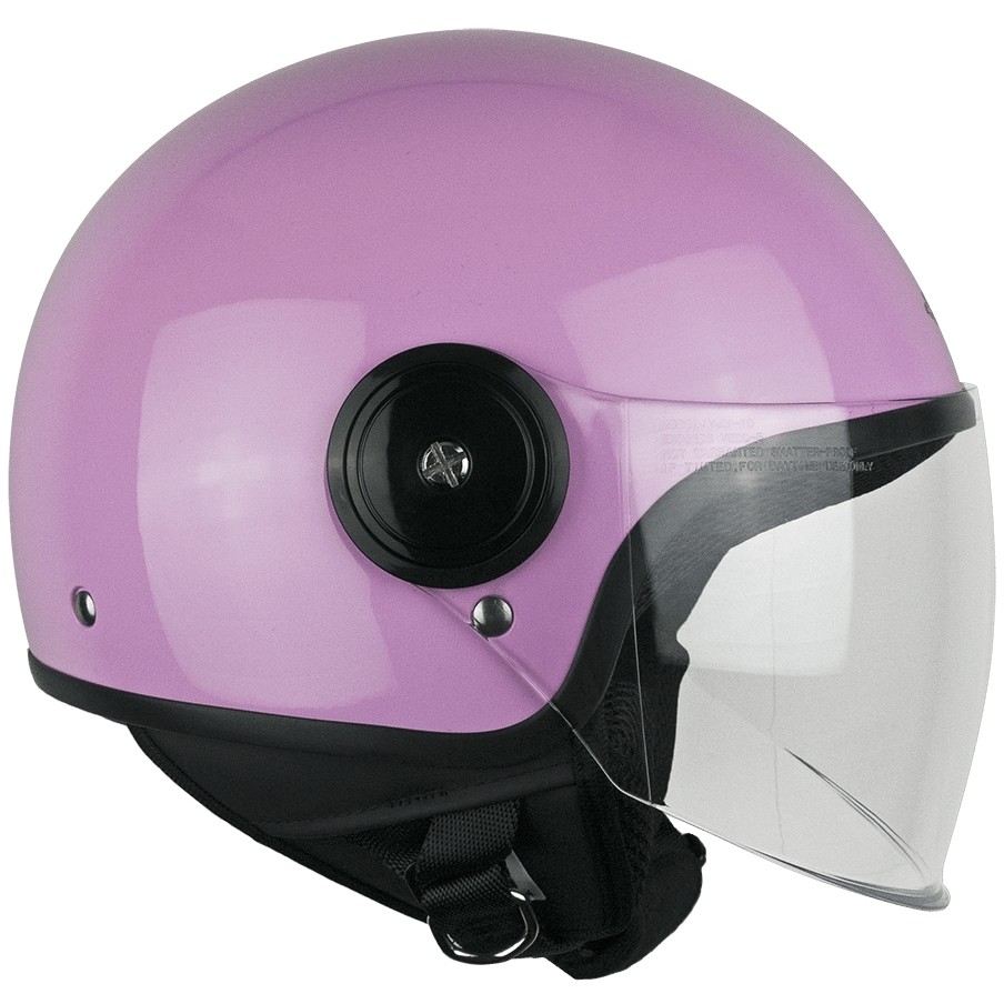 Demi-Jet Ska-P 1WH WOLLI MONO Motorcycle Helmet Long Wisteria Visor