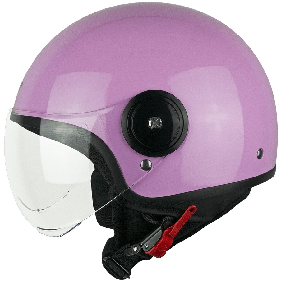 Demi-Jet Ska-P 1WH WOLLI MONO Motorcycle Helmet Wisteria Shaped Visor