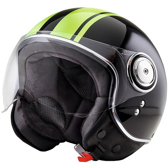 Demi-Jet Stormer FLOW SOUL Lime Motorcycle Helmet
