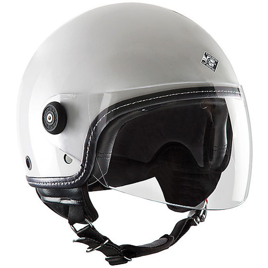 Demi-Jet Tucano Urbano Motorcycle Helmet EL'METTIN 1201 Glossy Ice White