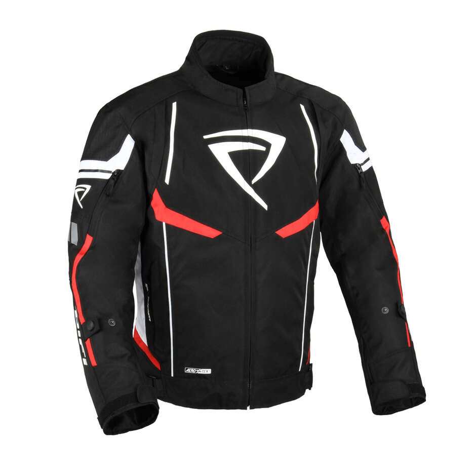 DIFI Estoril Aerotex Motorcycle Jacket Black Red
