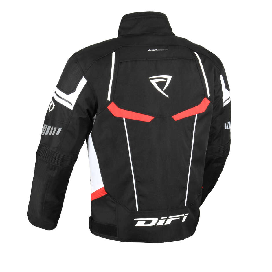DIFI Estoril Aerotex Motorcycle Jacket Black Red