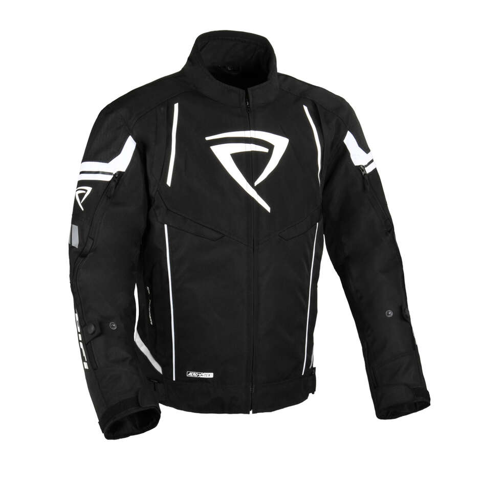 DIFI Estoril Aerotex Motorcycle Jacket Black White