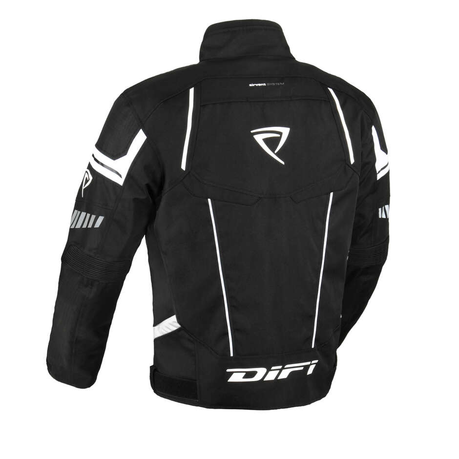 DIFI Estoril Aerotex Motorcycle Jacket Black White