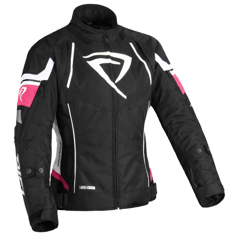 DIFI Estoril Damen Aerotex Schwarz Rosa Motorradjacke