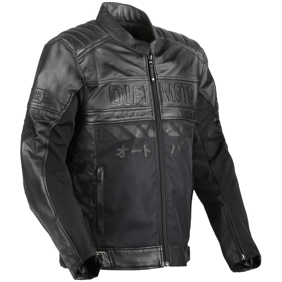 DIFI Iconic schwarze Motorradjacke