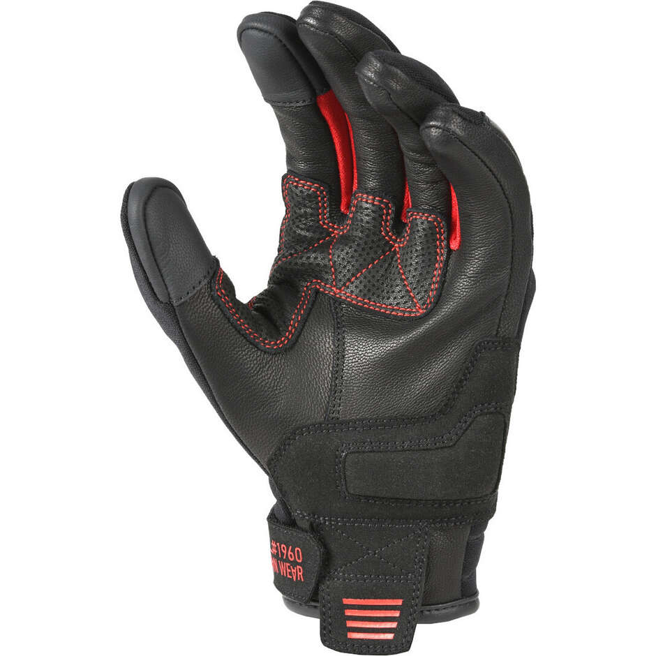 DIFI Matrix Black Red Summer Motorcycle Gloves