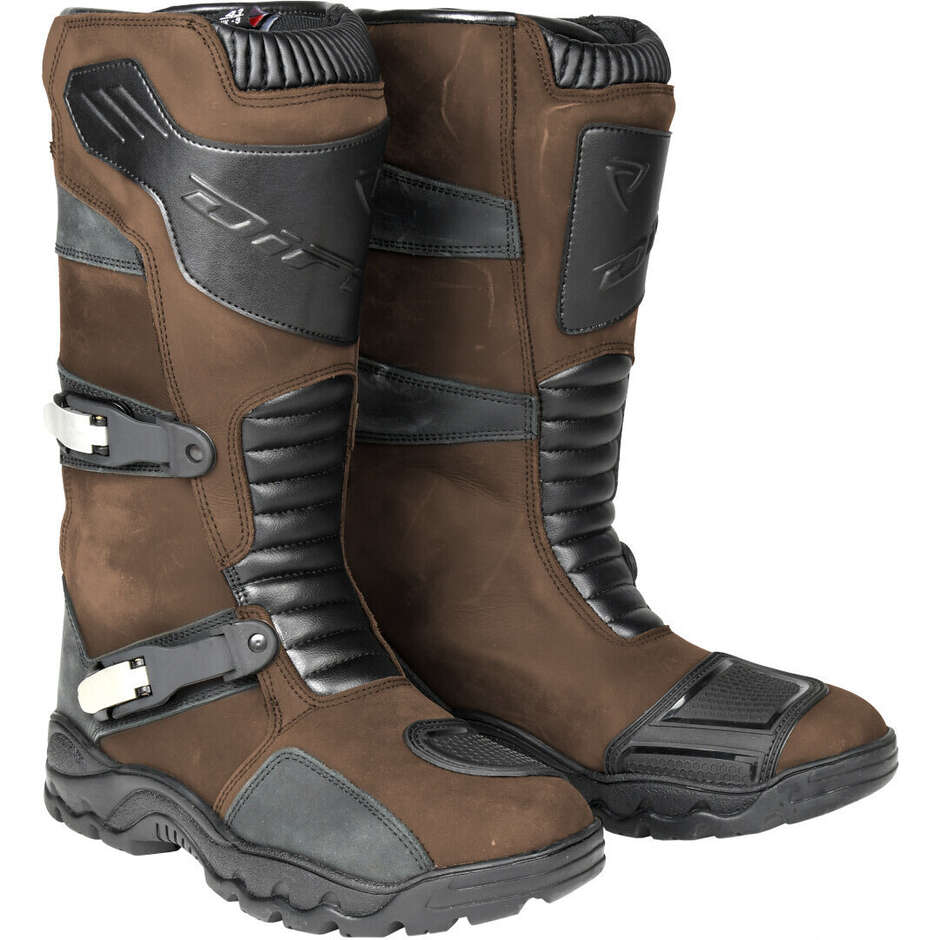 DIFI Navarra Aerotex Braune Motorradstiefel