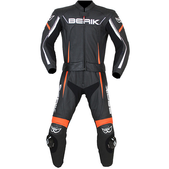 Divisible Motorcycle Suit In Leather Berik 2.0 Ls1-9112 Black Red White