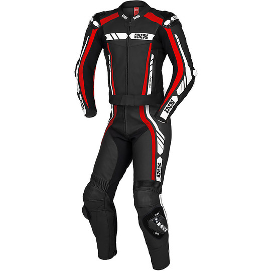 Divisible Overalls 2pcs Moto Ixs Professional Leather LD RS-800 1.0 Black Red