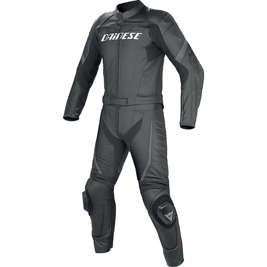 Divisible overalls Moto Racing Dainese Leather Black Black