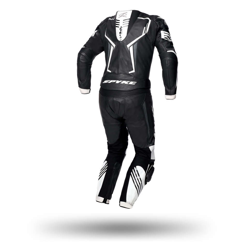 Divisible Perforated Motorcycle Suit Spyke ASSEN SPORT 2.0 Black White