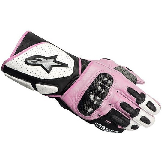 Donna Race Motorcycle Gloves Alpinestars STELLA SP-2 GLOVES Black-White-Pink