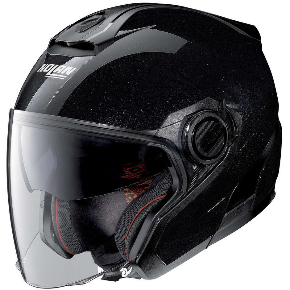 Doppel Visier Motorrad Helm Jet Nolan N-com N40.5 Sonder 012 Gloss Black