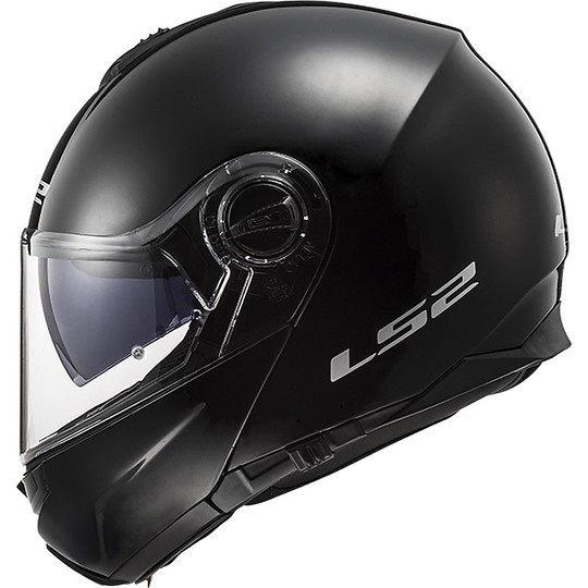 Doppelmasken-Modular Motorrad Helm LS2 FF325 Strobe Glanz Schwarz