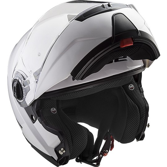 Doppelmasken-Modular Motorrad Helm LS2 FF325 Strobe Glossy White