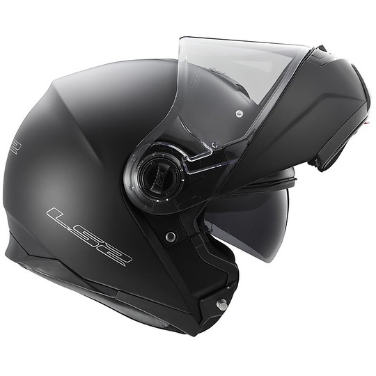 Doppelmasken-Modular Motorrad Helm LS2 FF325 Strobe Matt Schwarz
