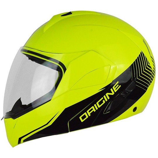 Doppelmasken-Modular Motorrad-Sturzhelm Herkunft Riviera Linie Fluorescent Yellow
