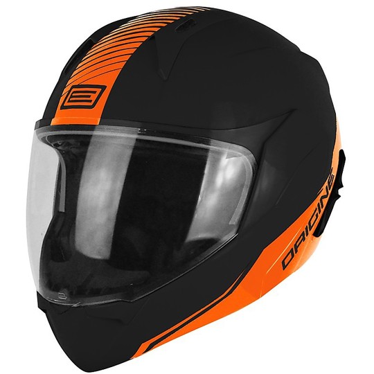 Doppelmasken-Modular Motorrad-Sturzhelm Herkunft Riviera Linie Schwarz Orange