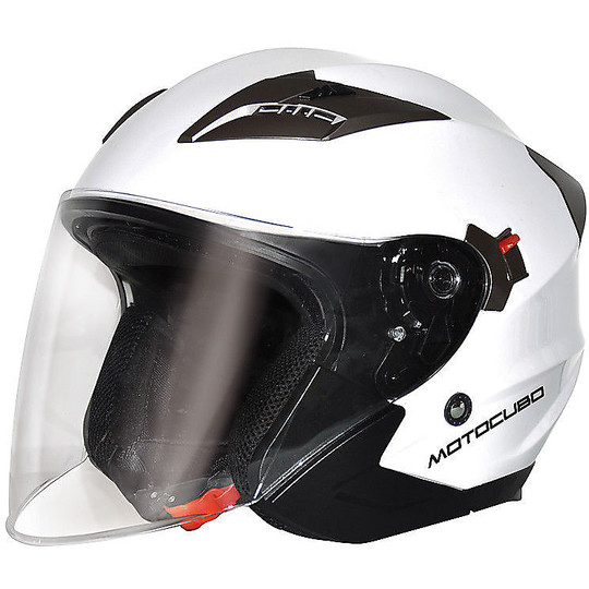 Doppelmasken-Motorrad-Sturzhelm Jet Motocubo Tourer Weiß
