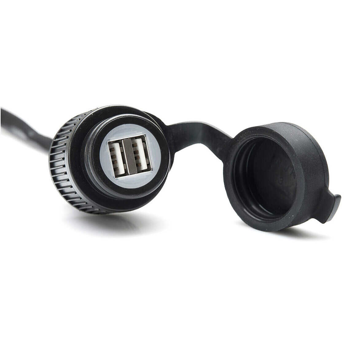 Ring Automotive Doppia Presa Accendisigari Con USB 2A, Micro USB 1A E Tester Batteria, 12V