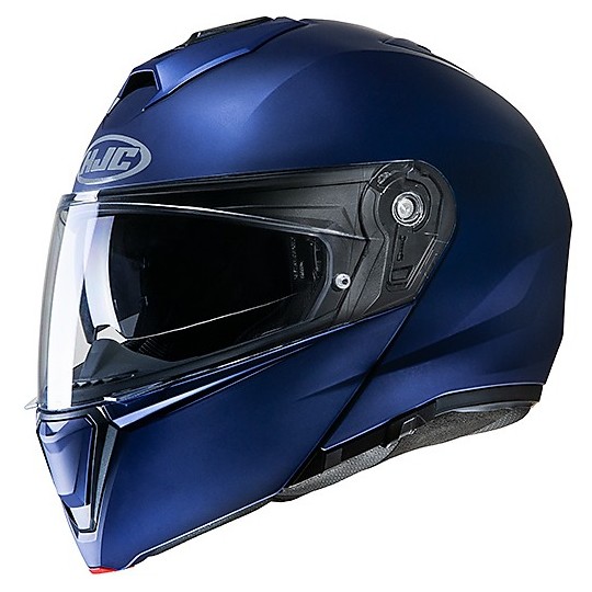 Double Homologation Modular Helmet P / J Moto HJC i90 Semi Opaque Blue Electric
