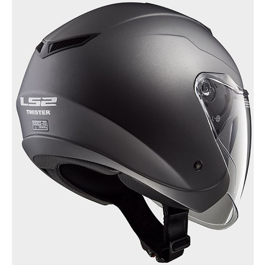 Double Jet LX2 Moto Jet Helmet OF573 TWISTER Opaque Titanium