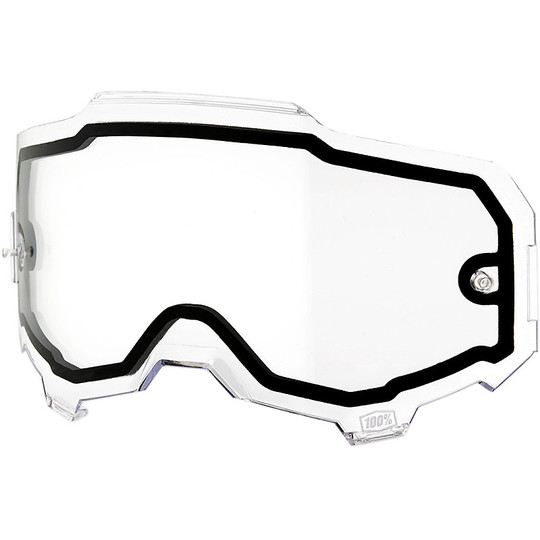 Double lentille transparente d'origine pour lunettes 100% Armega Ultra HD