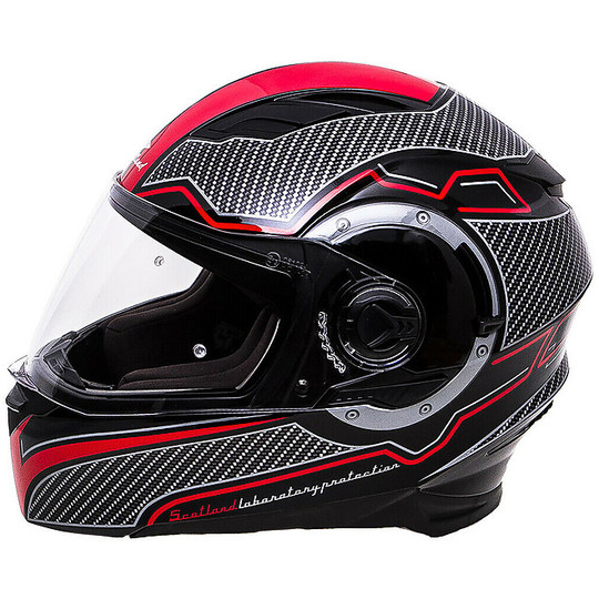 Double visor full face helmet Scotland Force 04.1 Black Red