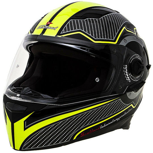 Double visor full face helmet Scotland Force 04.1 Black yellow