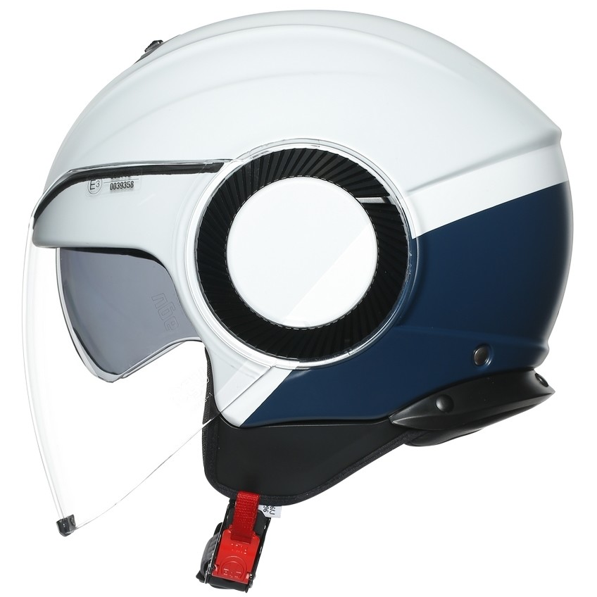 Double Visor Jet Motorcycle Helmet AGV ORBYT Multi BLOCK Matt Light Gray Ebony 