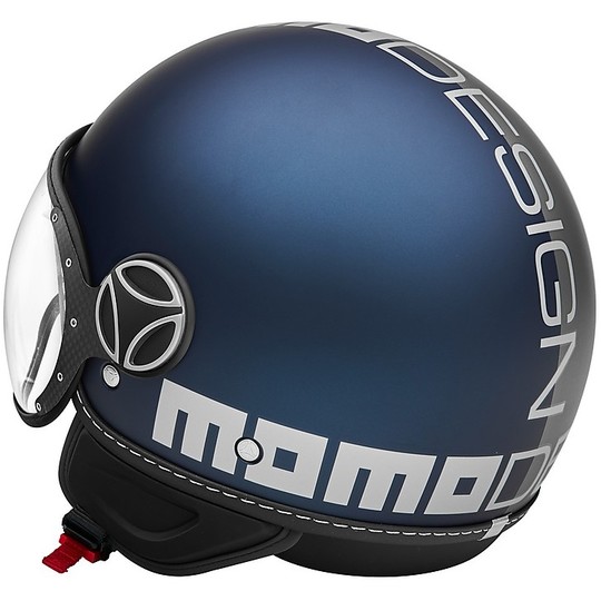 Double Visor Jet Motorcycle Helmet Momo Design FGTR Fighter EVO JOKER Blue Decal Light Gray