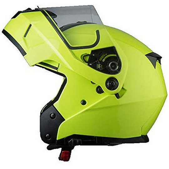Double Visor Modular Motorcycle Helmet BHR 805 POWER Yellow Fluo