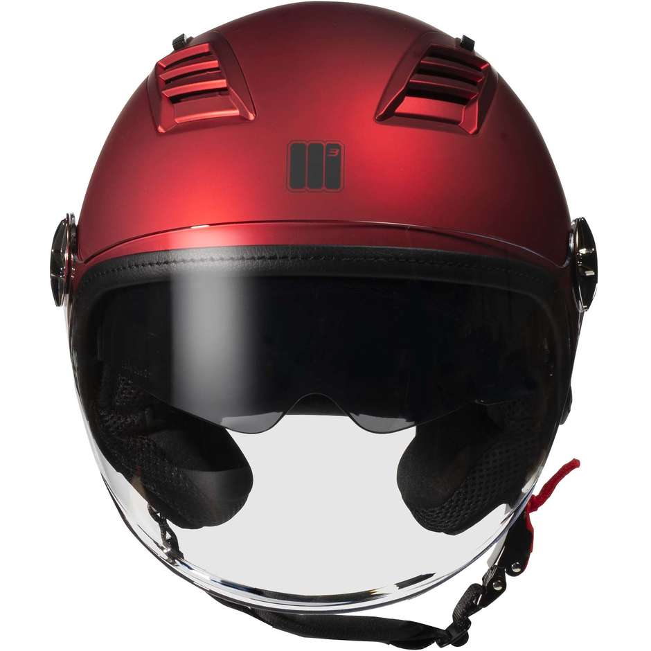 Double Visor Motorcycle Helmet Jet Motocubo Buenos Aires EVO Aerated Bordeaux Red