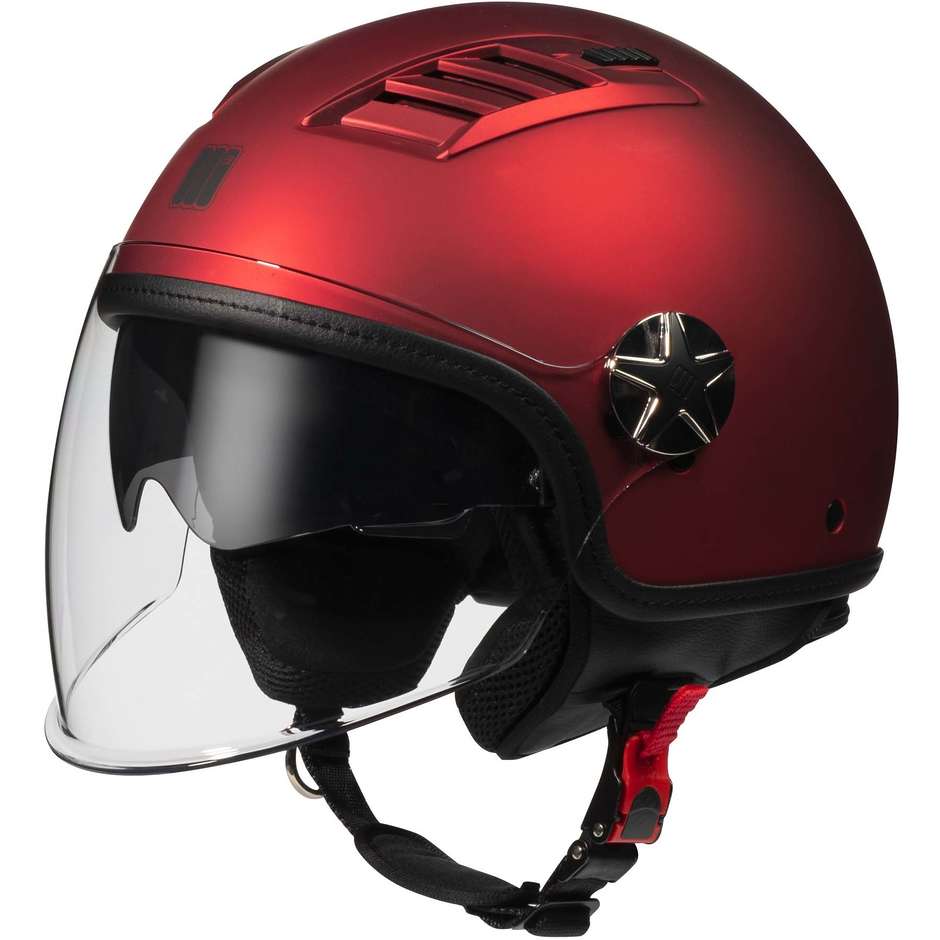 Double Visor Motorcycle Helmet Jet Motocubo Buenos Aires EVO Aerated Bordeaux Red