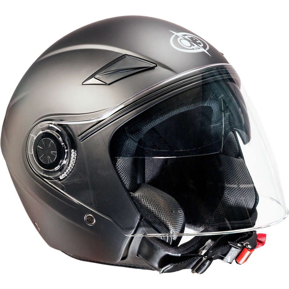 Double Visor Motorcycle Helmet Jet One Alfa Matt Black