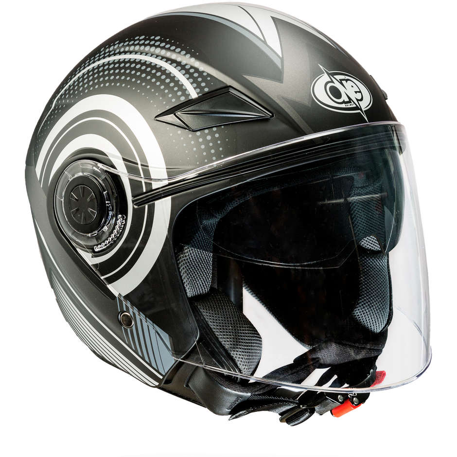 Double Visor Motorcycle Helmet Jet One Alfa Multi Black Gray